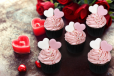 Pink Heart Cupcakes