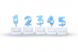 Blue Number Candles