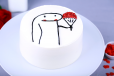 Mono Flork Bouquet Cake