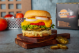 Fried Chicken Burger With Cheetos fries
