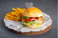 In-House Fish Burger With Fries