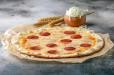 Akkawi Cheese and Pepperoni Manakeesh