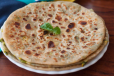 Aloo Kanda Paratha With Curd And Pickle