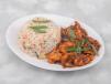 Chicken Fried Rice With Chicken Manjoorian