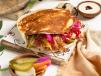 Chicken Shawarma Palestinian Kamaj Bread Sandwich