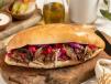 Meat Shawarma Palestinan Kaak Bread Sandwich