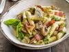 Creamy Basil Pesto Mushroom Pasta