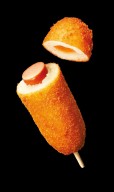 Chicken and cheese corn dog 