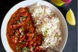VEG  FRIED RICE WITH RAJMA MASALA