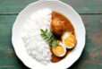 Egg curry rice combo