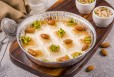Basbousa Plate With Cream And Nuts