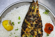 Grilled Sea Bass Fish With Rice