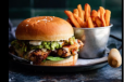 Thandoor Burger With Fries