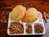 Chole Bhature and Halwa Platter