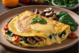 Mushroom Omelette Plate