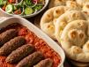 Oven- Kofta Meal With Egyptian Bread And Salad
