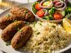 Oven-Kofta Meal With Basmati Rice And Salad