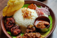 Ghee Rice With Beef Curry and Achar