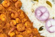 Ghee Rice With Prawns Curry and Achar