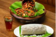 Puttu With Beef Roast and Papadam