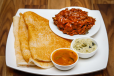 Thattu Dosa 3 and Chicken Curry