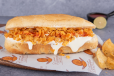 Samoon Cheese with Oman Chips and Hot Sauce Sandwich