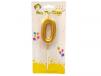 Number Candle Gold 0