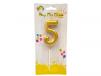 Number Candle Gold 5