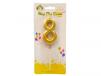 Number Candle Gold 8