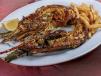 Rock Lobster Grilled With French Fries