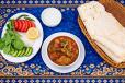 Okra Meat Stew with Bread
