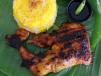 Chicken Inasal Serves With Ice Tea And Rice