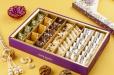 Premium Gift Box Violet Indian Sweets Large