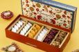 Premium Gift Box Blue Flower Indian Sweets