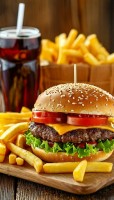 beef burger meal 