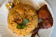 Chicken Biriyani With Fried Chicken Leg