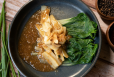 Bokchoy, Bamboo shoot and Waterchestnut with butter garlic sauce