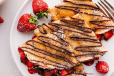 Cream And Nutella Plate