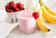 Banana With Milk And Strawberry Cocktail