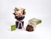 Roses Beauty Arrangement With Fudge Cake