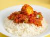 White Rice With Sauce And Egg