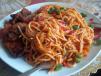 Goat Meat Spaghetti Pasta