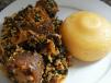 Garri With Assorted Meat