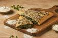 Calzone with three types of spinach