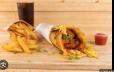 Mutton Kathi Roll With Fries 