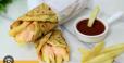 Egg Roll With Fries 