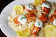 Salmon Lemon Sauce with Rice
