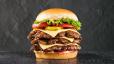 Triple smash cheeseburger