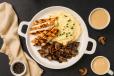 Mushroom and Chicken Gravy Mash