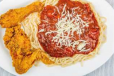 Spaghetti With Fried Chicken